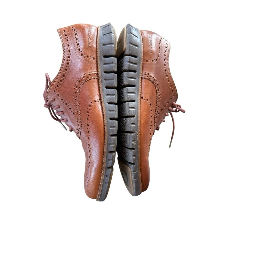 Cole Haan Brown ZeroGrand Leather Lace Up Wingtip Shoes Men’s Size 11.5 M - Picture 4 of 7